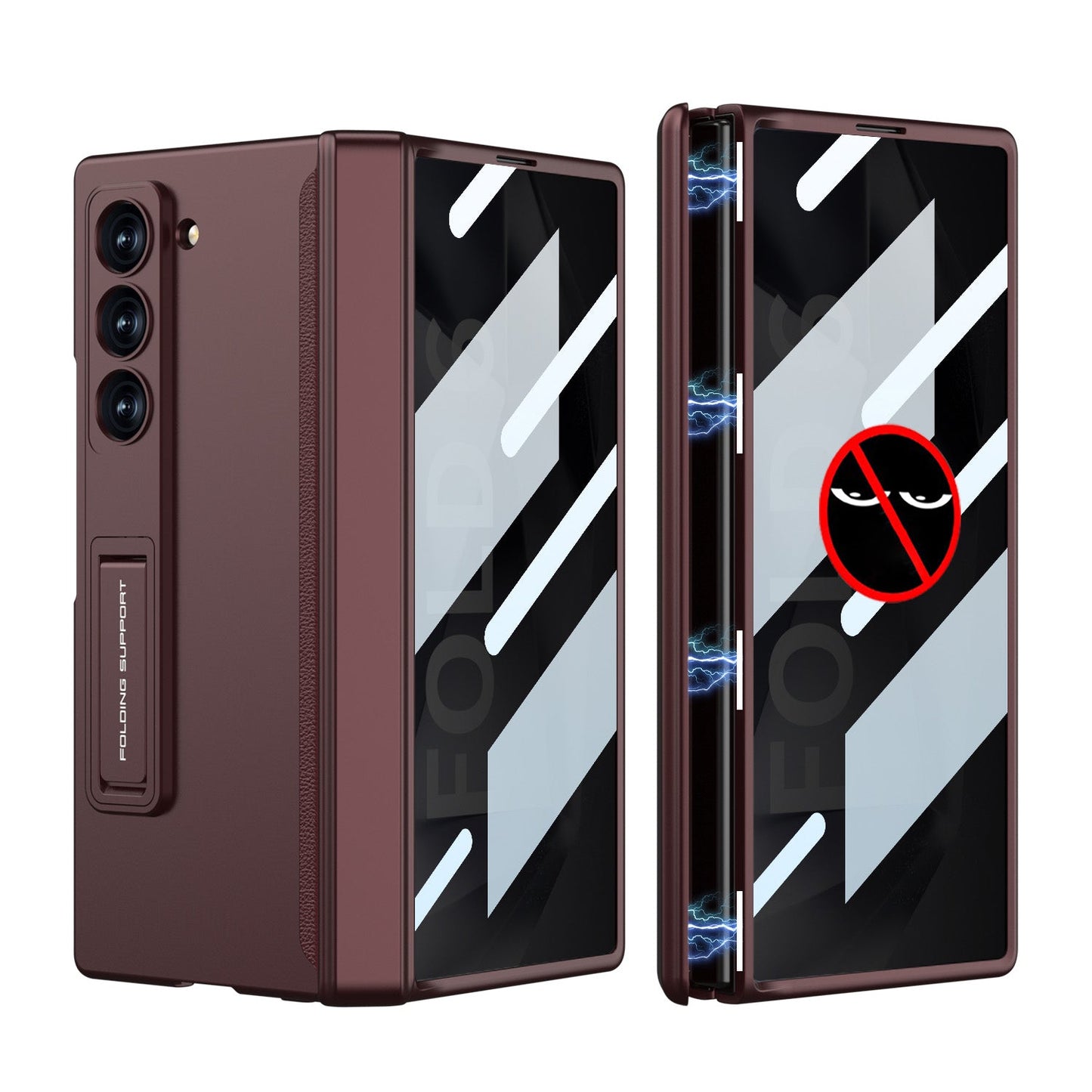 Magnetic Hinge Hidden Bracket All-included Case With Back Screen Protector For Galaxy Z Fold 7