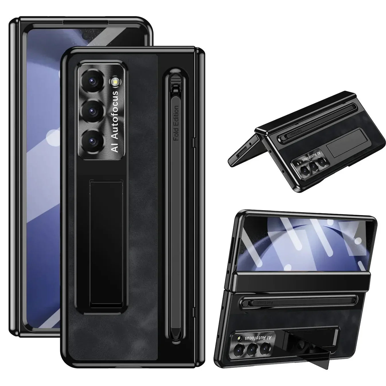 LeatherView S Pen Kickstand Case | Galaxy Z Fold 7 / 6 / 5 / 4