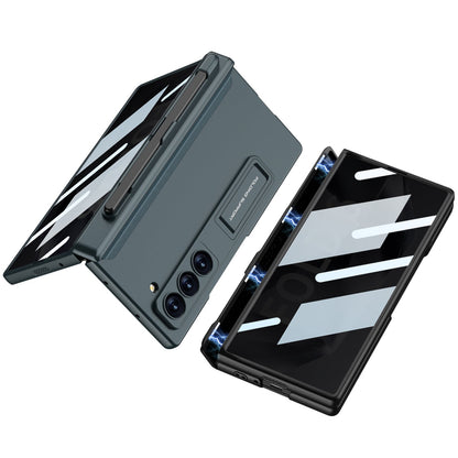 Magnetic Hinge Pen Slot Hidden Bracket All-included Case With Back Screen Protector For Galaxy Z Fold 7