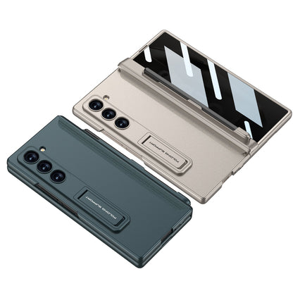 Magnetic Hinge Pen Slot Hidden Bracket All-included Case With Back Screen Protector For Galaxy Z Fold 7