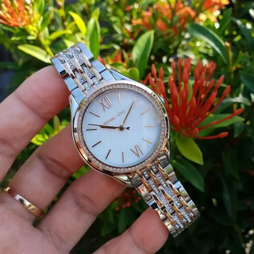 MK7077 Women’s Mindy Three-Hand Two-Tone Stainless Steel