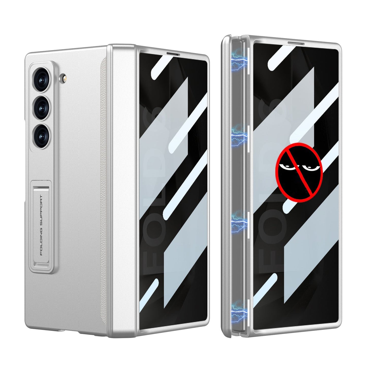 Magnetic Hinge Hidden Bracket All-included Case With Back Screen Protector For Galaxy Z Fold 7