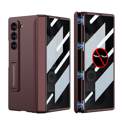 Magnetic Hinge Hidden Bracket All-included Case With Back Screen Protector For Galaxy Z Fold 7