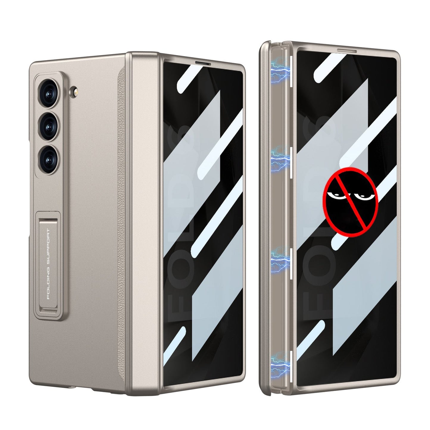 Magnetic Hinge Hidden Bracket All-included Case With Back Screen Protector For Galaxy Z Fold 7
