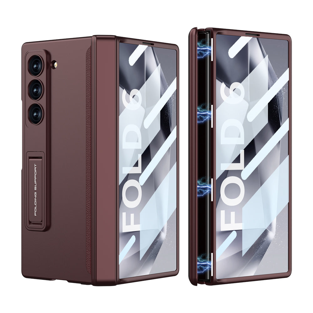 Magnetic Hinge Hidden Bracket All-included Case With Back Screen Protector For Galaxy Z Fold 7