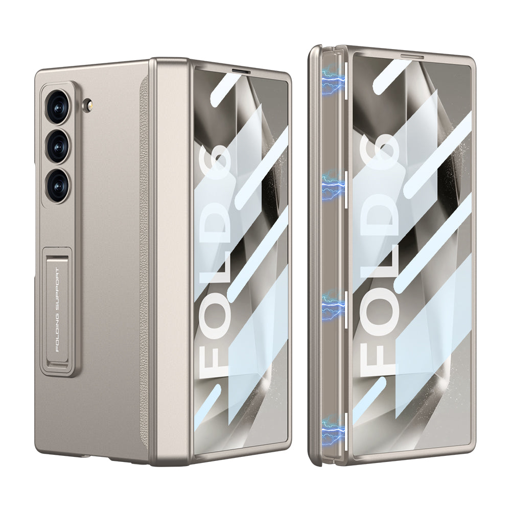 Magnetic Hinge Hidden Bracket All-included Case With Back Screen Protector For Galaxy Z Fold 7