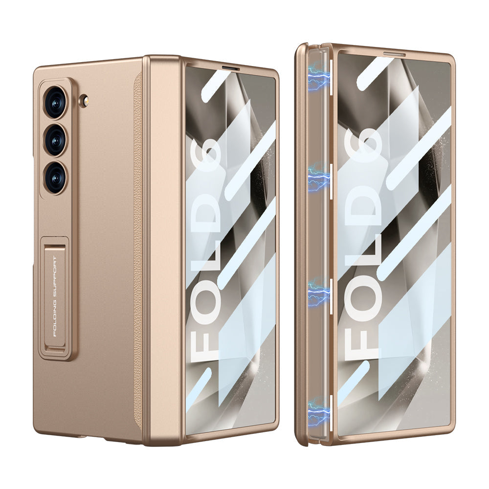 Magnetic Hinge Hidden Bracket All-included Case With Back Screen Protector For Galaxy Z Fold 7