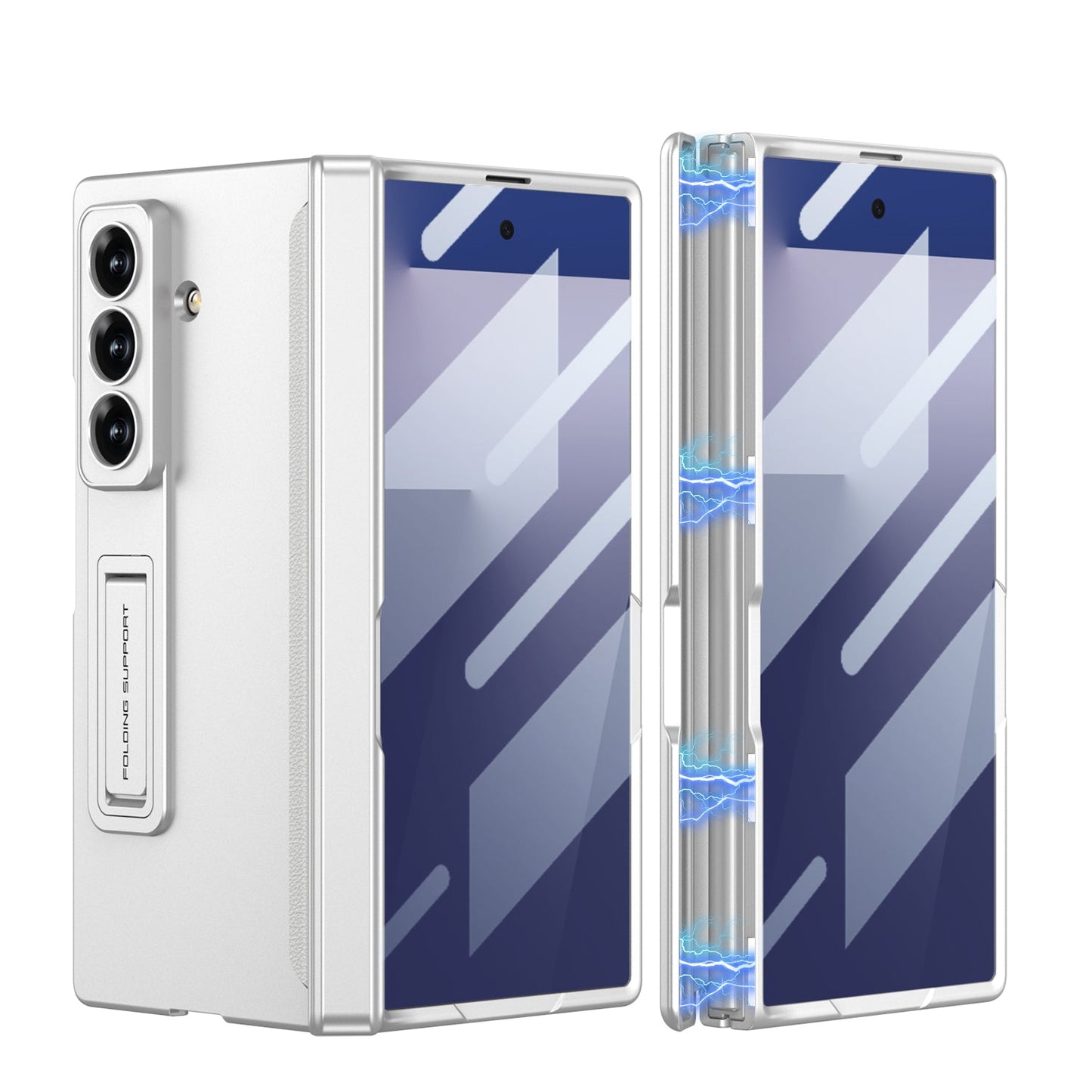 Magnetic Hinge Hidden Bracket All-included Case With Back Screen Protector For Galaxy Z Fold 7