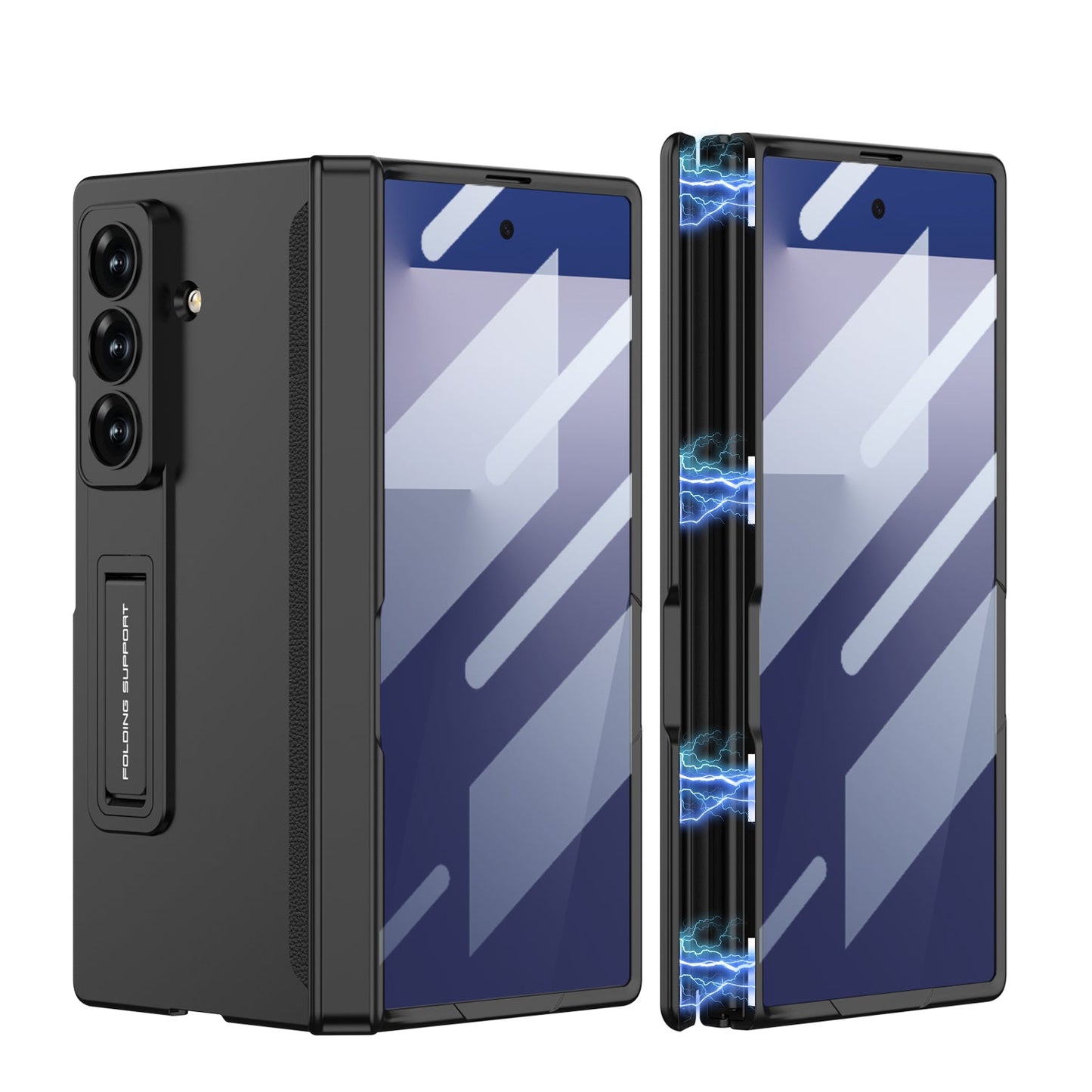 Magnetic Hinge Hidden Bracket All-included Case With Back Screen Protector For Galaxy Z Fold 7