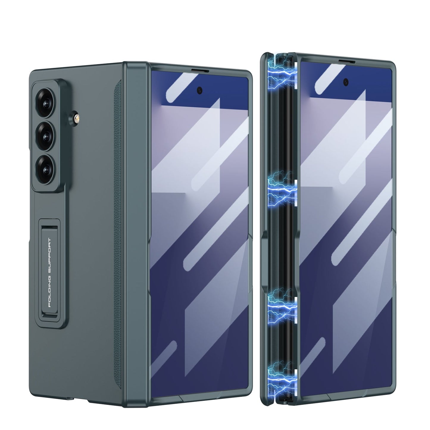Magnetic Hinge Hidden Bracket All-included Case With Back Screen Protector For Galaxy Z Fold 7