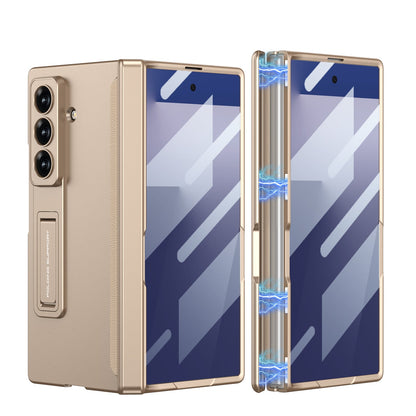 Magnetic Hinge Hidden Bracket All-included Case With Back Screen Protector For Galaxy Z Fold 7