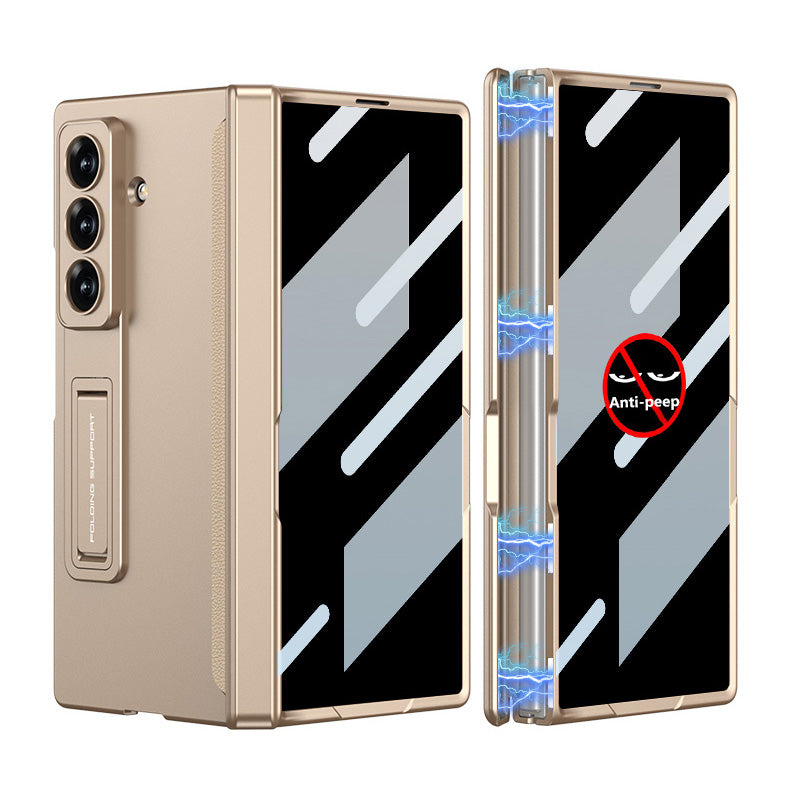 Magnetic Hinge Hidden Bracket All-included Case With Back Screen Protector For Galaxy Z Fold 7