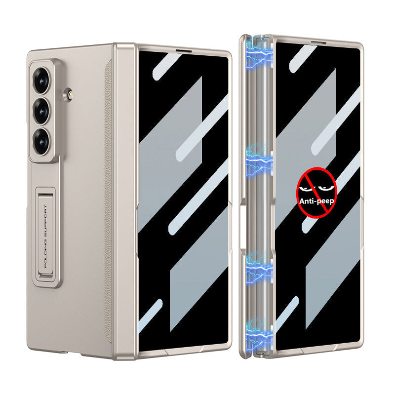 Magnetic Hinge Hidden Bracket All-included Case With Back Screen Protector For Galaxy Z Fold 7