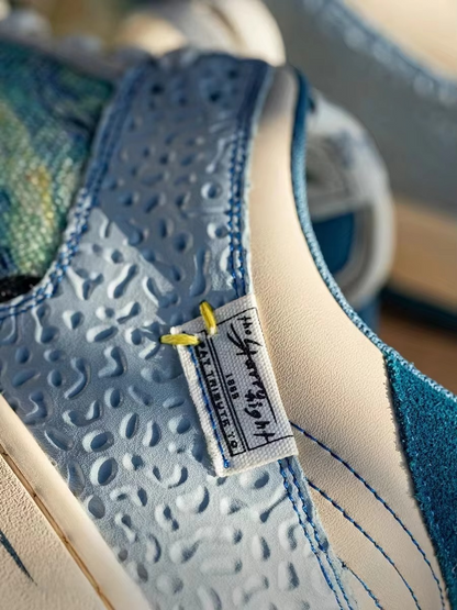 StarryWave™  Artistic Low-Top Sneaker – Hand-Painted Canvas Style