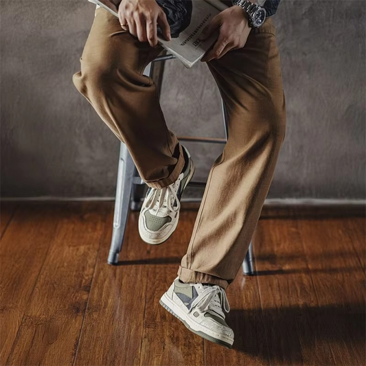 Valterra™ RetroBlock Cracked-Texture Skate Sneaker – Chunky Casual Low-Top