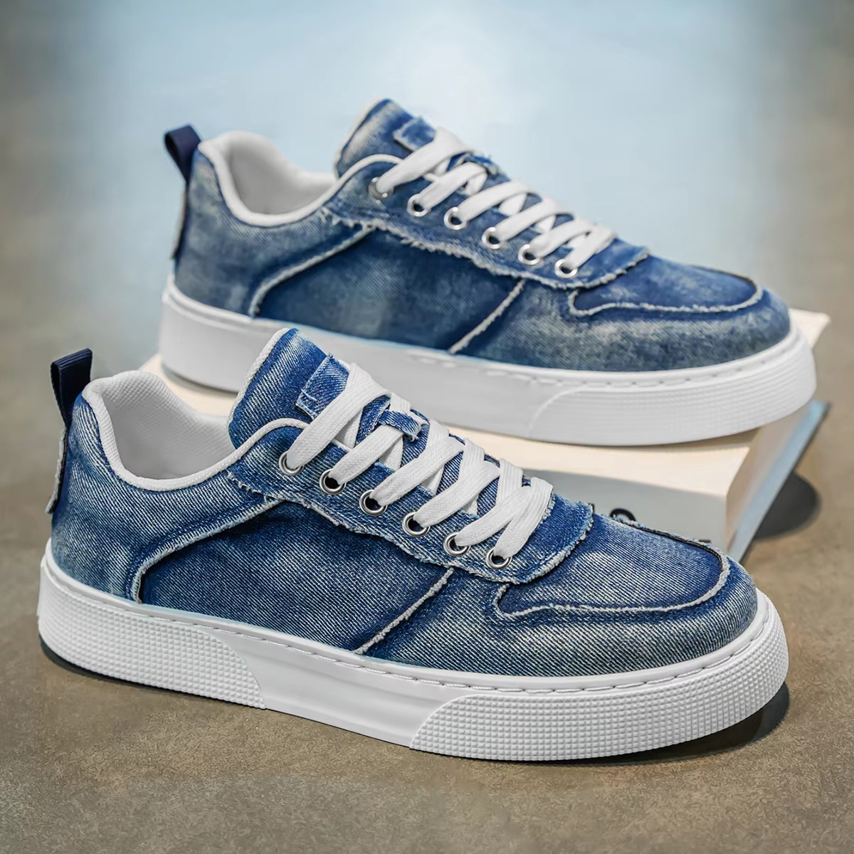 Vetrox™ Denim Street Classic – Casual Canvas Skate Sneaker