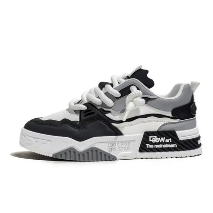 Nexorise™ StreetWave Chunky Skate Sneaker – Modern Layered Panel Design