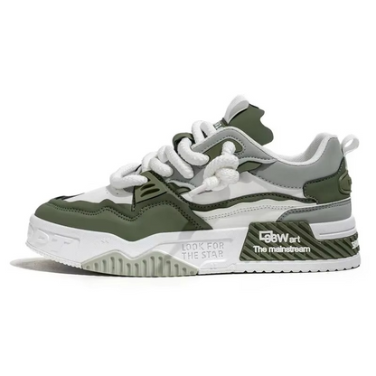 Nexorise™ StreetWave Chunky Skate Sneaker – Modern Layered Panel Design