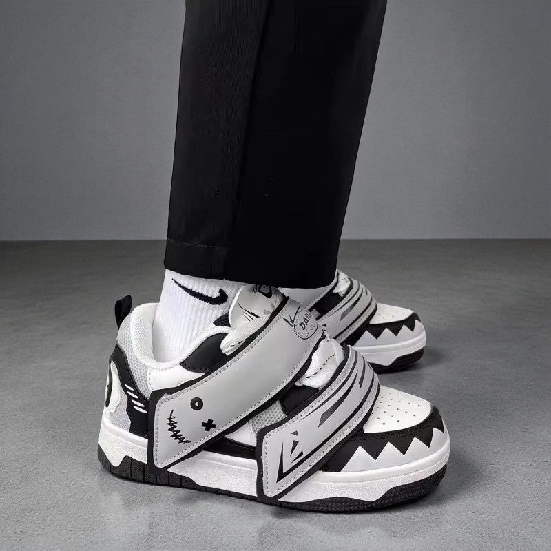 MonsterFlex™ Strap-Up Chunky Skate Sneaker – Graphic Street Platform