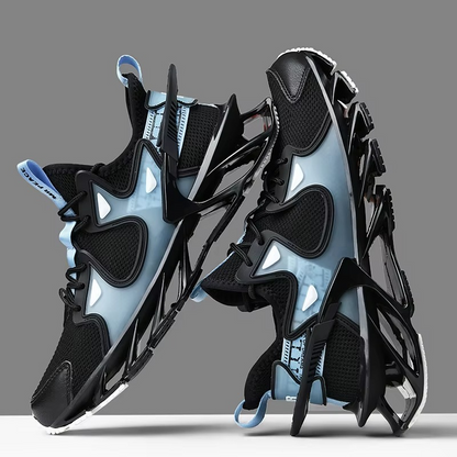 Voltech™ HyperFrame High-Cut Tech Sneakers – Futuristic Cushion Running Shoes for Men