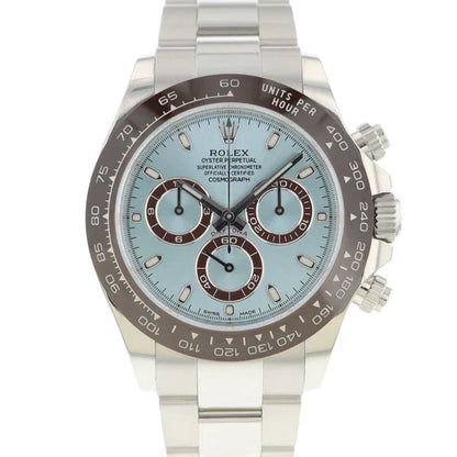 RLX Daytona Argente Bleu Ciel Céramique Marron 4130 Suiss