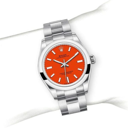 RLX oyster perpetual orange 31mm