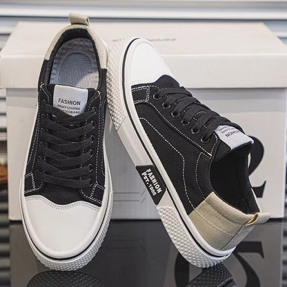 UrbanVine Classic Canvas Skate Sneakers for Men – Retro Vulcanized Casual Shoes