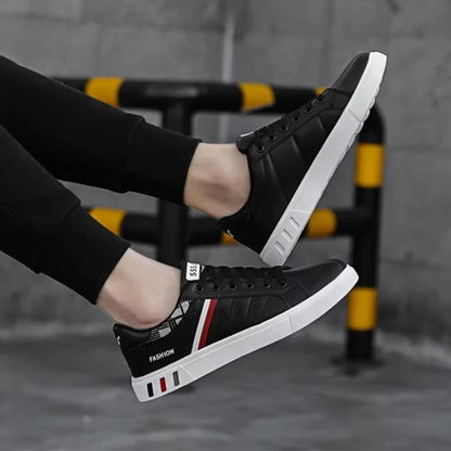 STRIDECORE™ Essential Vulcanized Low – Minimalist Court-Style Casual Sneakers