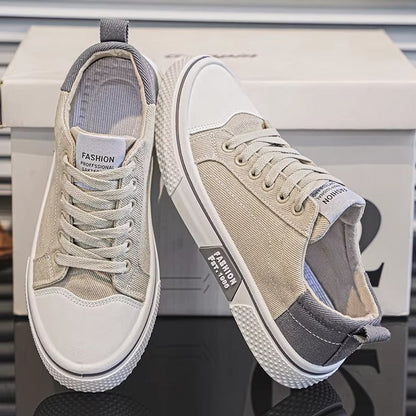 UrbanVine Classic Canvas Skate Sneakers for Men – Retro Vulcanized Casual Shoes