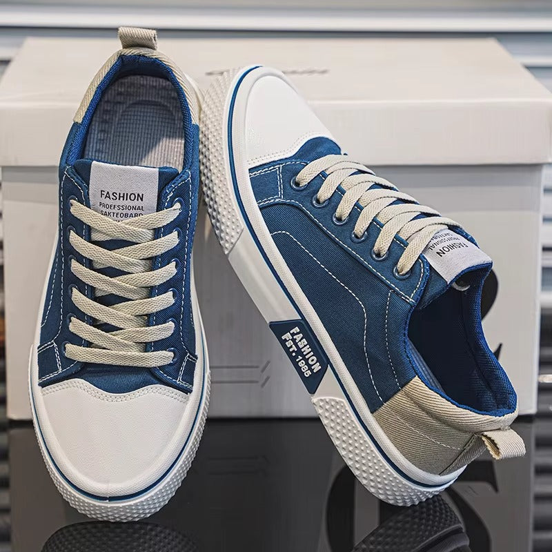 UrbanVine Classic Canvas Skate Sneakers for Men – Retro Vulcanized Casual Shoes