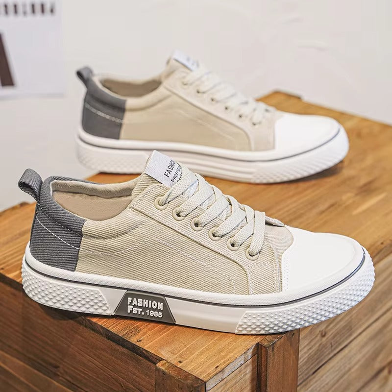UrbanVine Classic Canvas Skate Sneakers for Men – Retro Vulcanized Casual Shoes