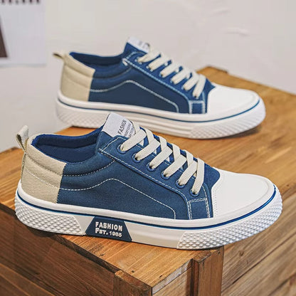 UrbanVine Classic Canvas Skate Sneakers for Men – Retro Vulcanized Casual Shoes